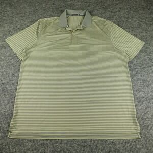Southern Tide Polo Shirt Mens Extra Large Gray Striped Tide To Trail Performance